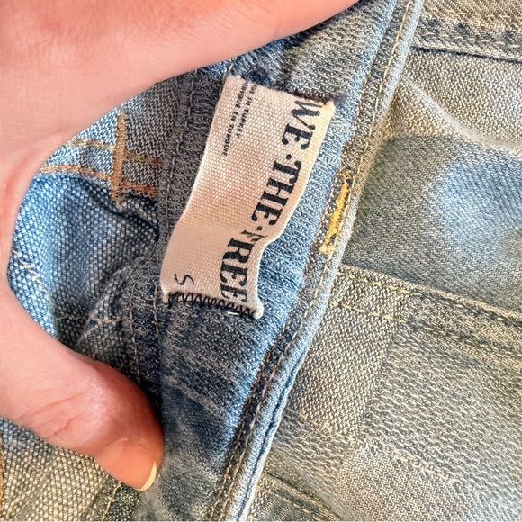 Free People Light Blue Patchwork Denim Jogger - Picture 5 of 5